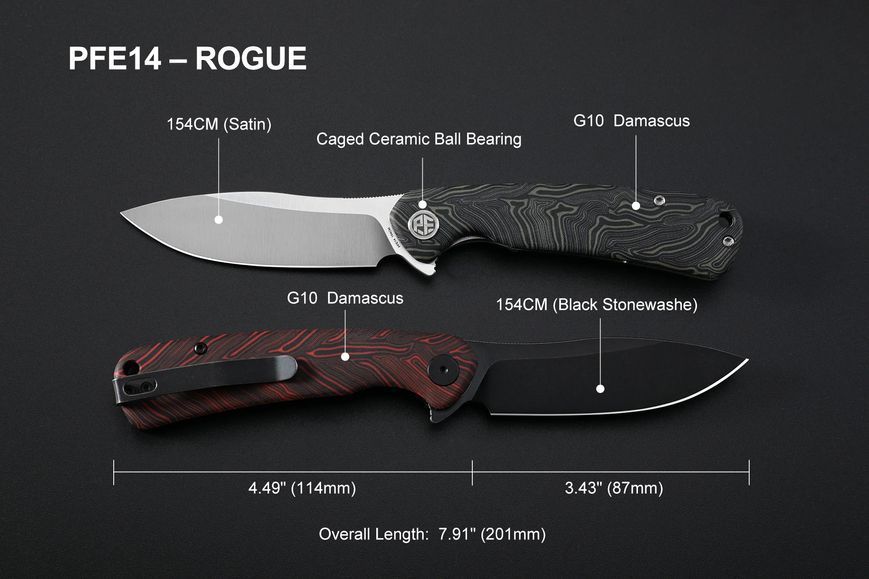 Rogue | 154CM satin | G10 green gmascus PFE14GRDMS фото
