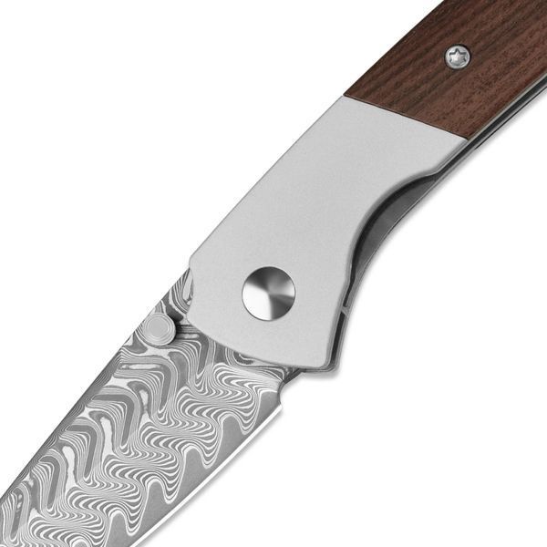 Spitfire | Damascus Steel | Aluminum & Mkuruti Wood