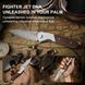 Spitfire | Damascus Steel | Aluminum & Mkuruti Wood