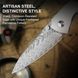 Spitfire | Damascus Steel | Aluminum & Mkuruti Wood
