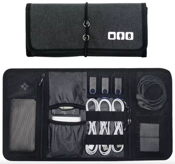 Electronics Accessory Roll-Up Organizer Bag