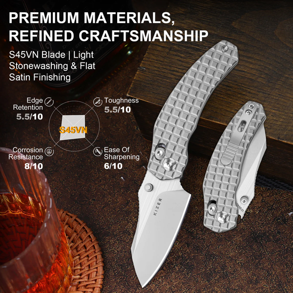 Mini Bulldog | S45VN | Titanium